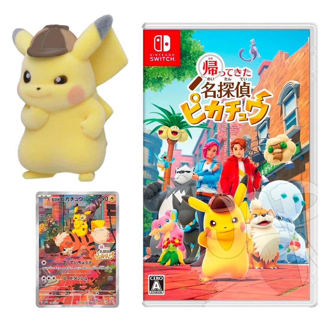 Immagine prodotto di: Pokémon Detective Pikachu Returns & Pikachu Card & Figure – Nintendo Switch – Japanese Version