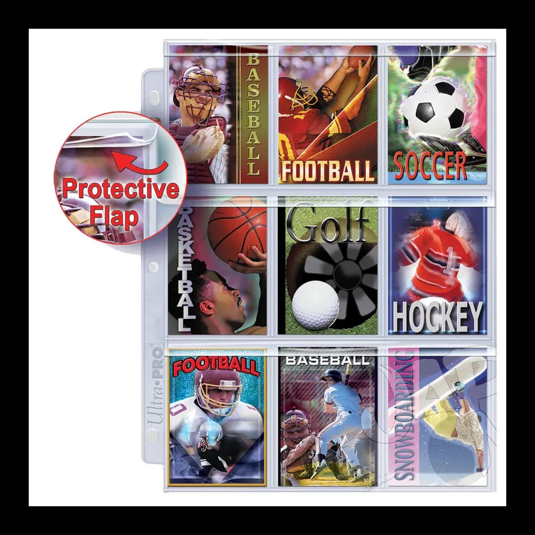 Immagine prodotto di: Pagine 9 Tasche per Album ad Anelli – 10 Pagine Platinum Series – Ultra PRO