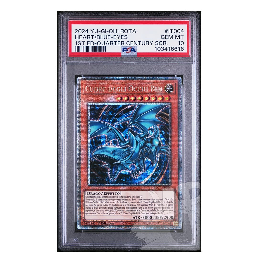 Immagine prodotto di: Heart of the Blue-Eyes ROTA-IT004 Quarter Century Secret Rare 1st Edition Italian – PSA 10