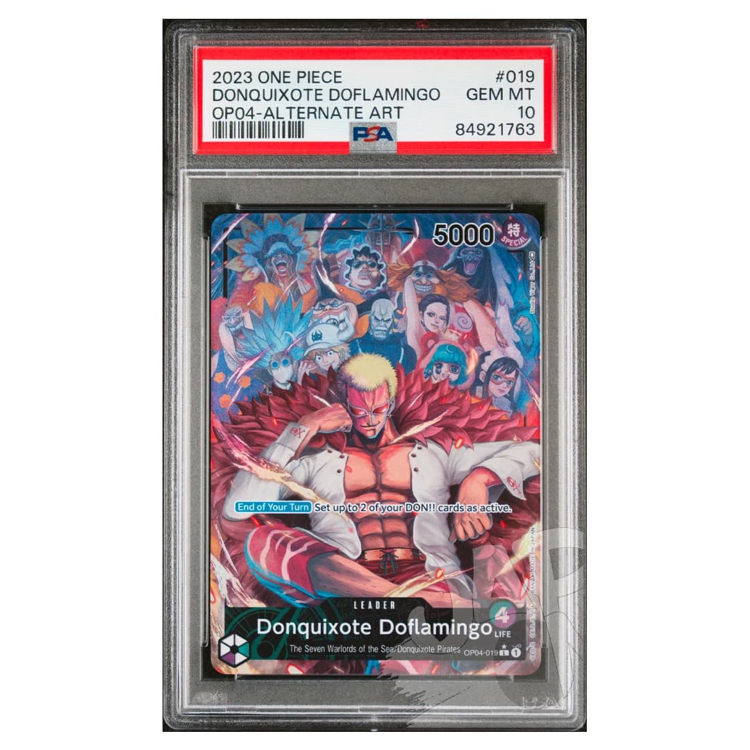 Immagine prodotto di: Donquixote Doflamingo OP04-019 Alternate Art English – PSA 10