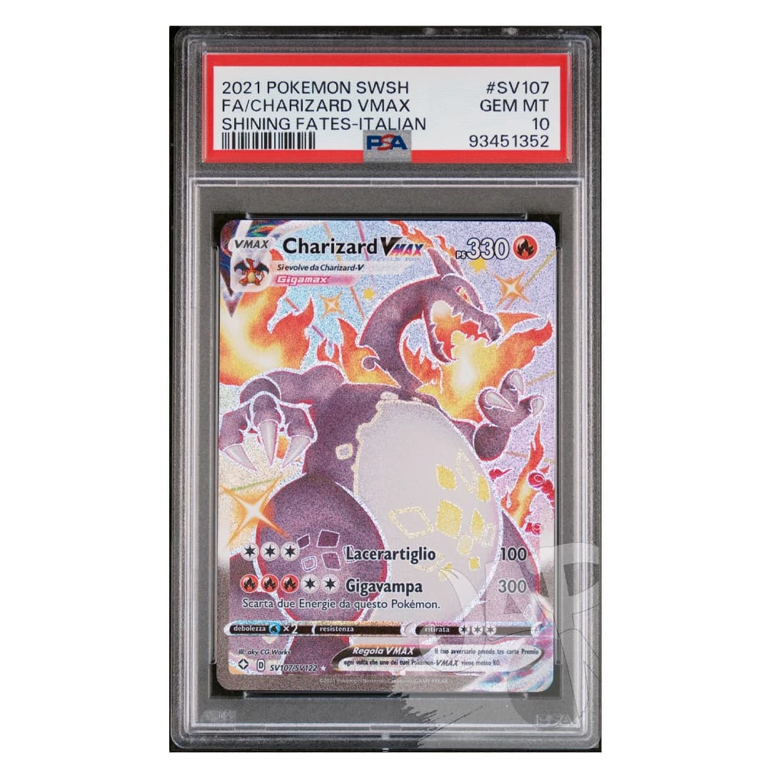 Immagine prodotto di: Charizard VMAX Shining Fates SV107/SV122 Italian – PSA 10