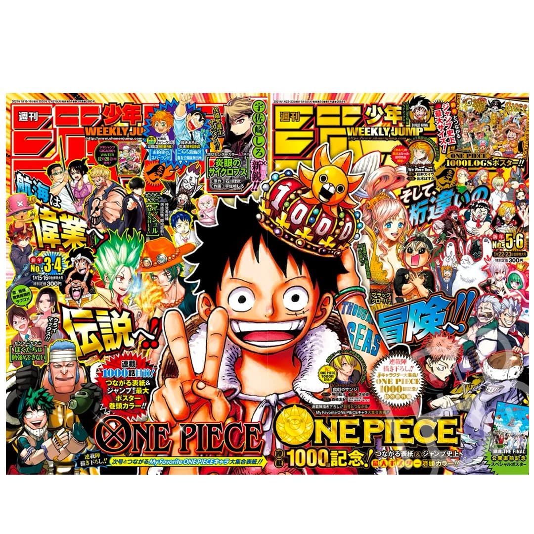Immagine prodotto di: Weekly Shonen Jump 1/15•22 3•4 & 5•6 2021 – One Piece 1000 Cover