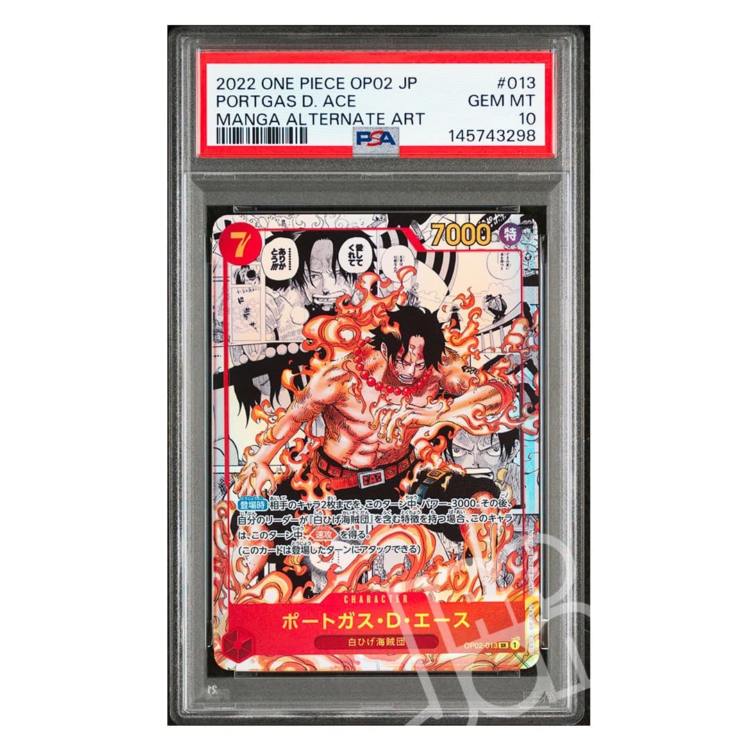 Immagine prodotto di: Portgas D. Ace OP02-013 Manga Alternate Art Japanese – PSA 10