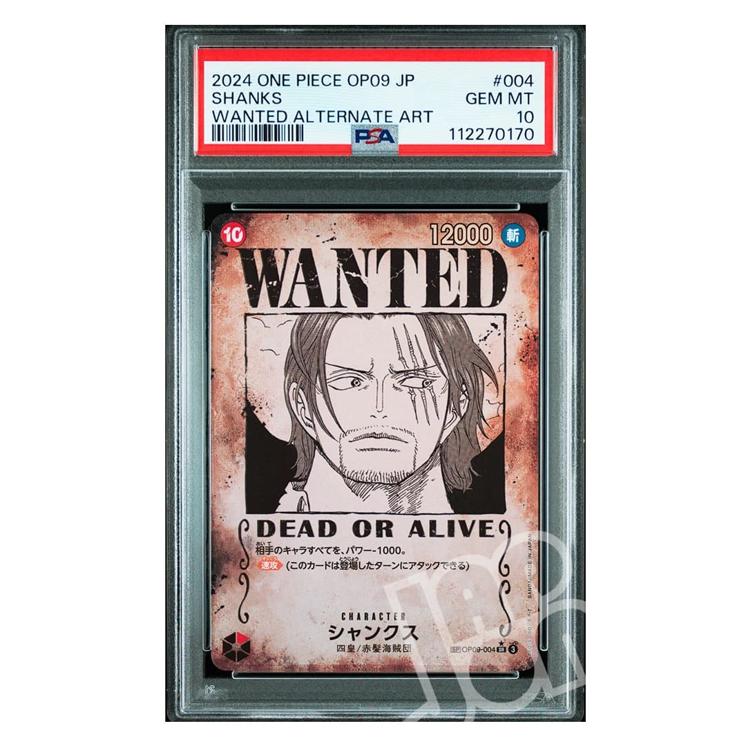 Immagine prodotto di: Shanks OP09-004 Wanted Alternate Art OP09 Japanese – PSA 10
